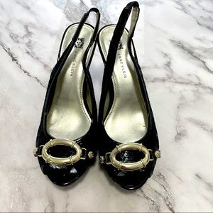 🛍 3/$45 Anne Klein Faux Croc Heels